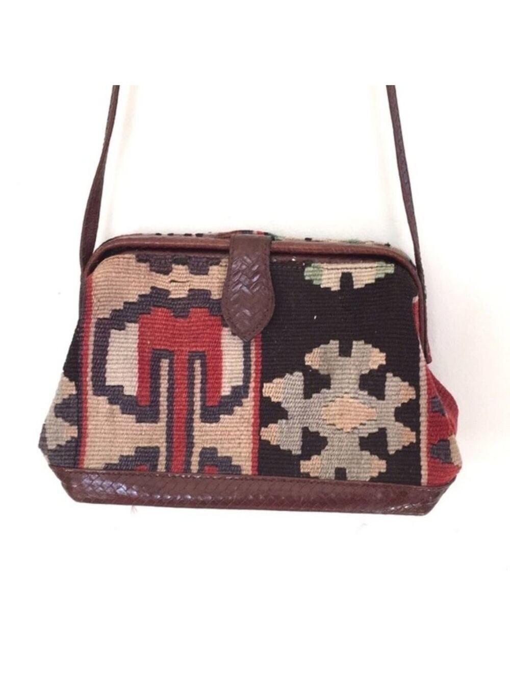 Rare Vintage T. CAPELLI boho killim crossbody bag